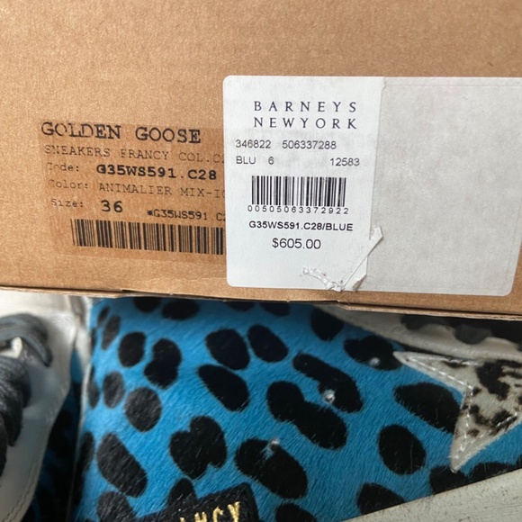 authentic golden goose francy sneakers animalier mix color size 36 ggdb - Picture 12 of 12